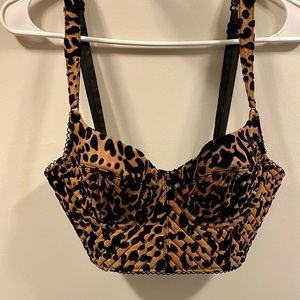 HOUSE OF CB leopard bustier top